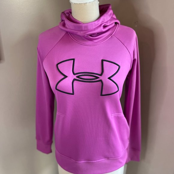 Under Armour Sweaters - Under Armour Cold Gear Loose Hoodie Sweater with Logo and Front Pockets Lilac S